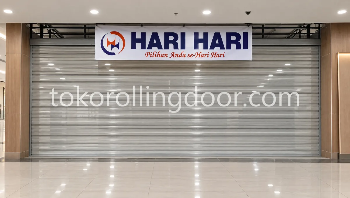 Bukaan rolling door yang diukur
