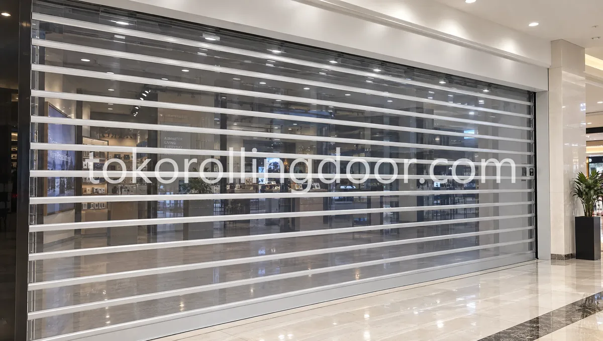 Rolling door polycarbonate — etalase, showroom